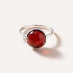 ESSENTIALS Cherry Red Amber Solitaire Ring — Baltic amber and sterling silver jewellery by Baltic Beauty