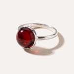 ESSENTIALS Cherry Red Amber Solitaire Ring — Baltic amber and sterling silver jewellery by Baltic Beauty