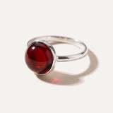 ESSENTIALS Cherry Red Amber Solitaire Ring — Baltic amber and sterling silver jewellery by Baltic Beauty