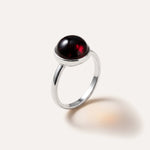 ESSENTIALS Cherry Red Amber Solitaire Ring — Baltic amber and sterling silver jewellery by Baltic Beauty