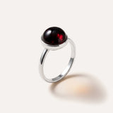 ESSENTIALS Cherry Red Amber Solitaire Ring — Baltic amber and sterling silver jewellery by Baltic Beauty