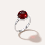 ESSENTIALS Cherry Red Amber Solitaire Ring — Baltic amber and sterling silver jewellery by Baltic Beauty