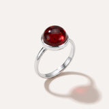 ESSENTIALS Cherry Red Amber Solitaire Ring — Baltic amber and sterling silver jewellery by Baltic Beauty