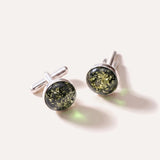ESSENTIALS Green Amber Cufflinks — Baltic amber and sterling silver jewellery by Baltic Beauty