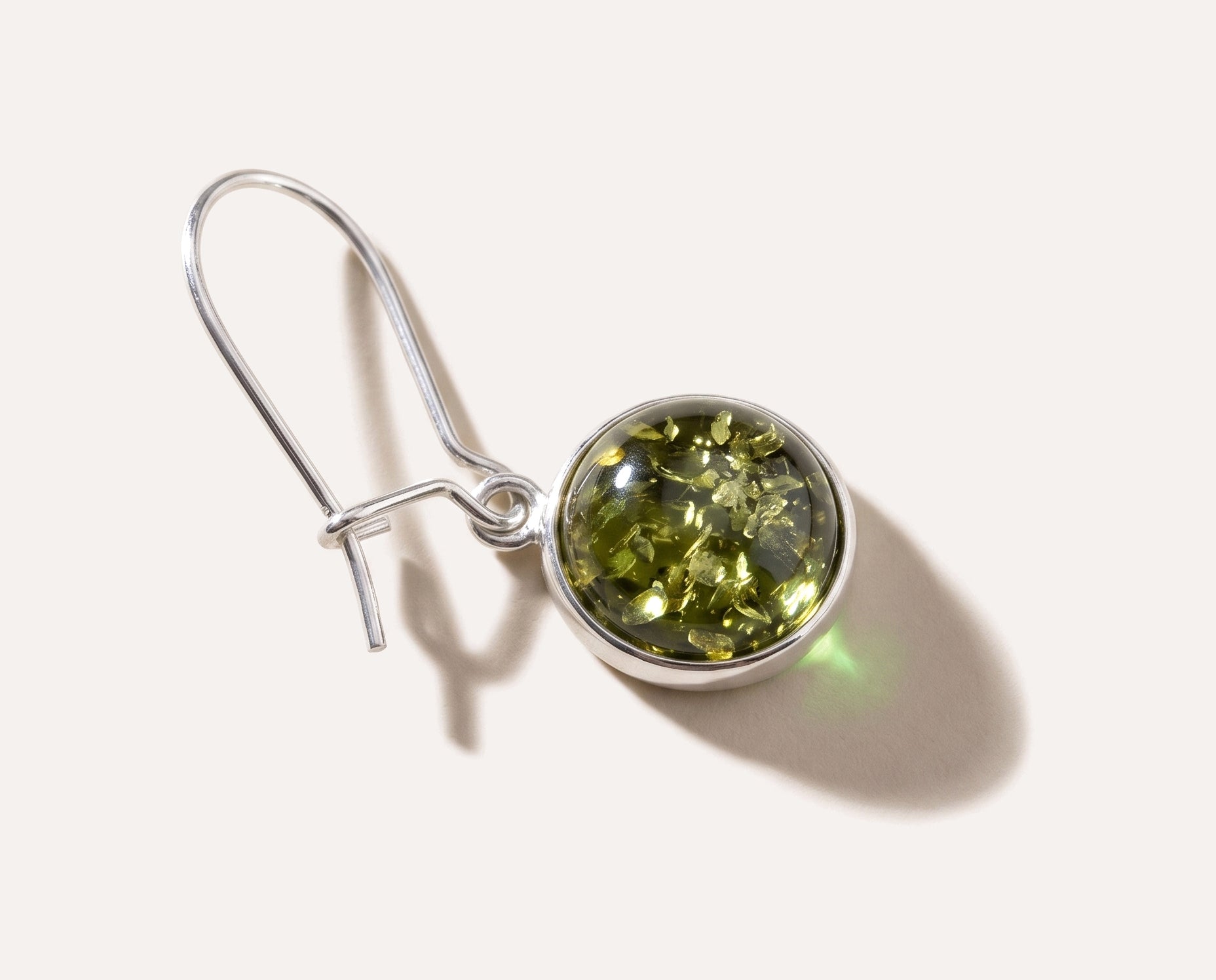 ESSENTIALS Green Amber Drop Earrings — Baltic amber and sterling silver jewellery by Baltic Beauty