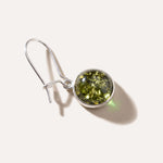 ESSENTIALS Green Amber Drop Earrings — Baltic amber and sterling silver jewellery by Baltic Beauty