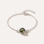 ESSENTIALS Green Amber Link Chain Bracelet — Baltic amber and sterling silver jewellery by Baltic Beauty