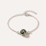 ESSENTIALS Green Amber Link Chain Bracelet — Baltic amber and sterling silver jewellery by Baltic Beauty
