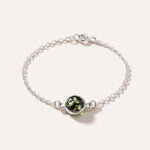 ESSENTIALS Green Amber Link Chain Bracelet — Baltic amber and sterling silver jewellery by Baltic Beauty