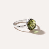 ESSENTIALS Green Amber Solitaire Ring — Baltic amber and sterling silver jewellery by Baltic Beauty