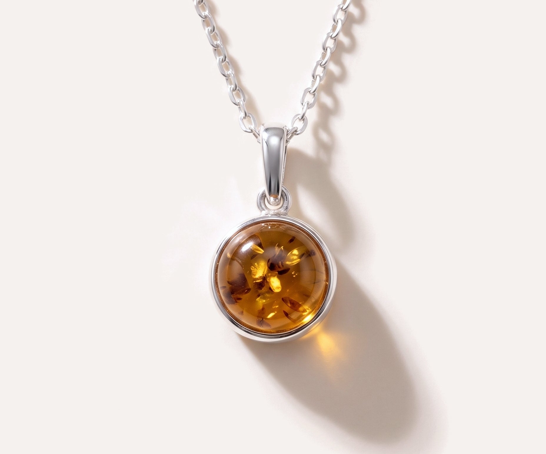 ESSENTIALS Mini Amber Pendant — Baltic amber and sterling silver jewellery by Baltic Beauty