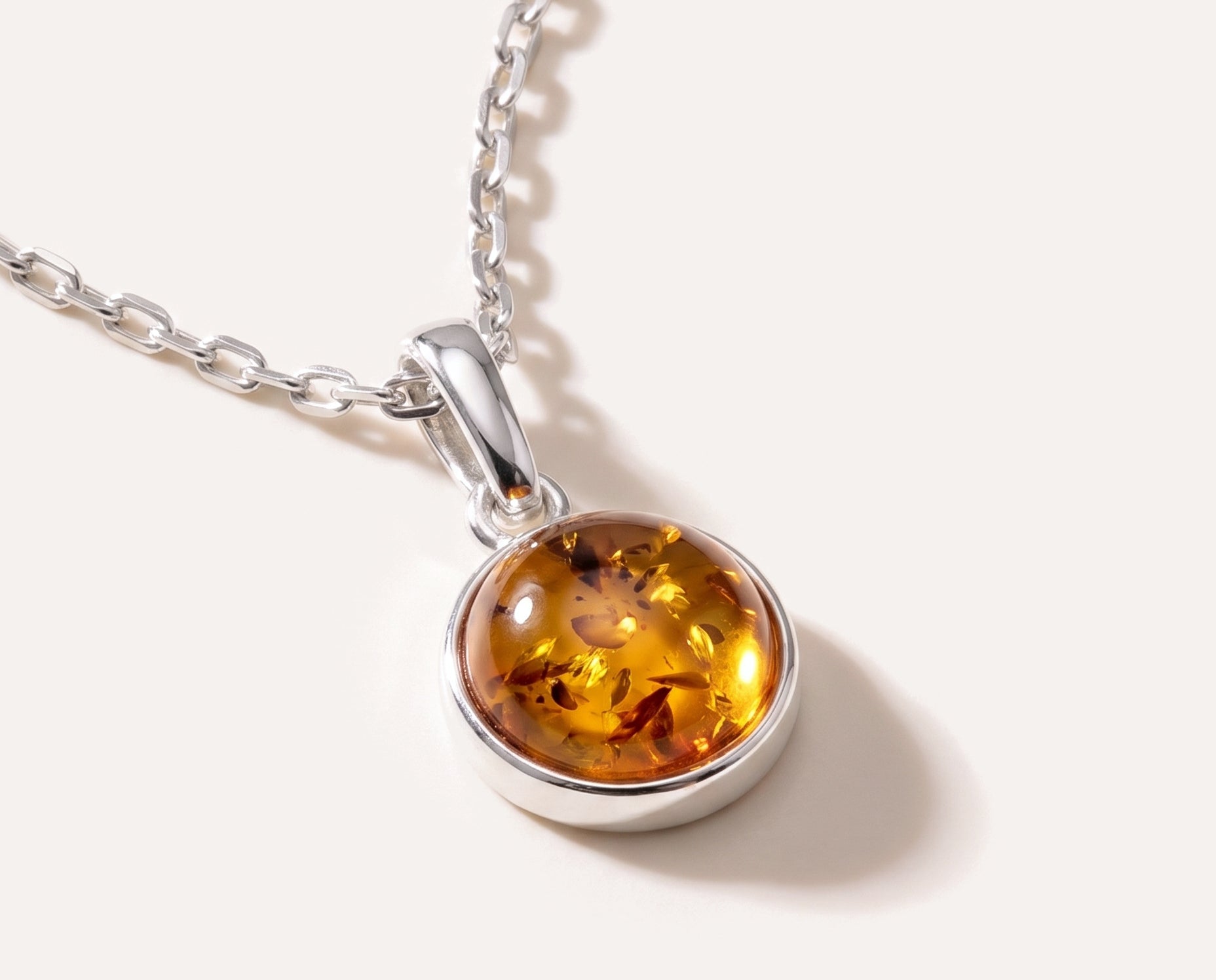 ESSENTIALS Mini Amber Pendant — Baltic amber and sterling silver jewellery by Baltic Beauty