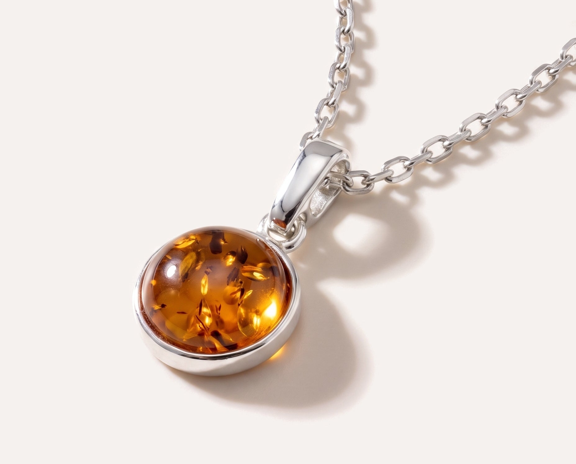 ESSENTIALS Mini Amber Pendant — Baltic amber and sterling silver jewellery by Baltic Beauty