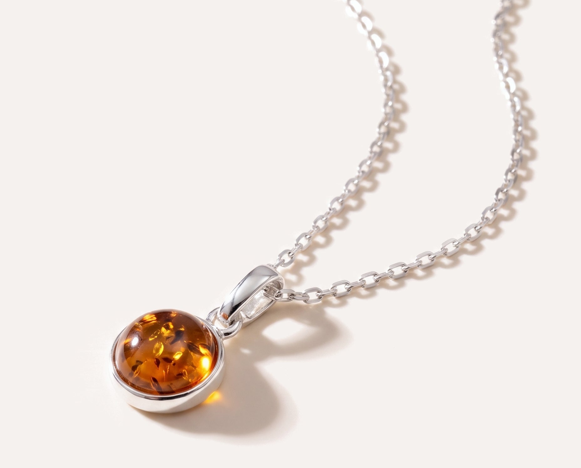 ESSENTIALS Mini Amber Pendant — Baltic amber and sterling silver jewellery by Baltic Beauty