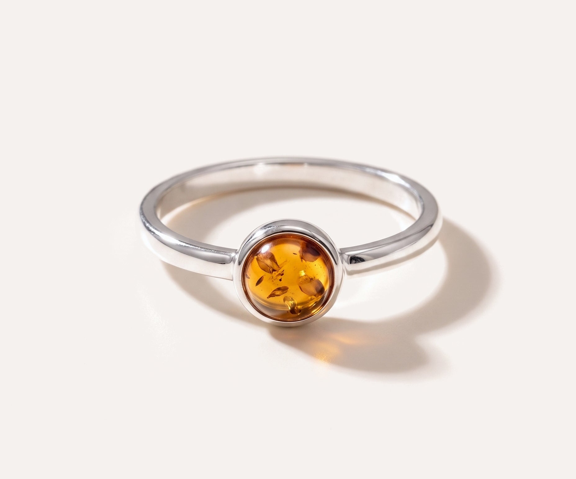 ESSENTIALS Mini Amber Stacking Ring — Baltic amber and sterling silver jewellery by Baltic Beauty