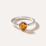 ESSENTIALS Mini Amber Stacking Ring — Baltic amber and sterling silver jewellery by Baltic Beauty