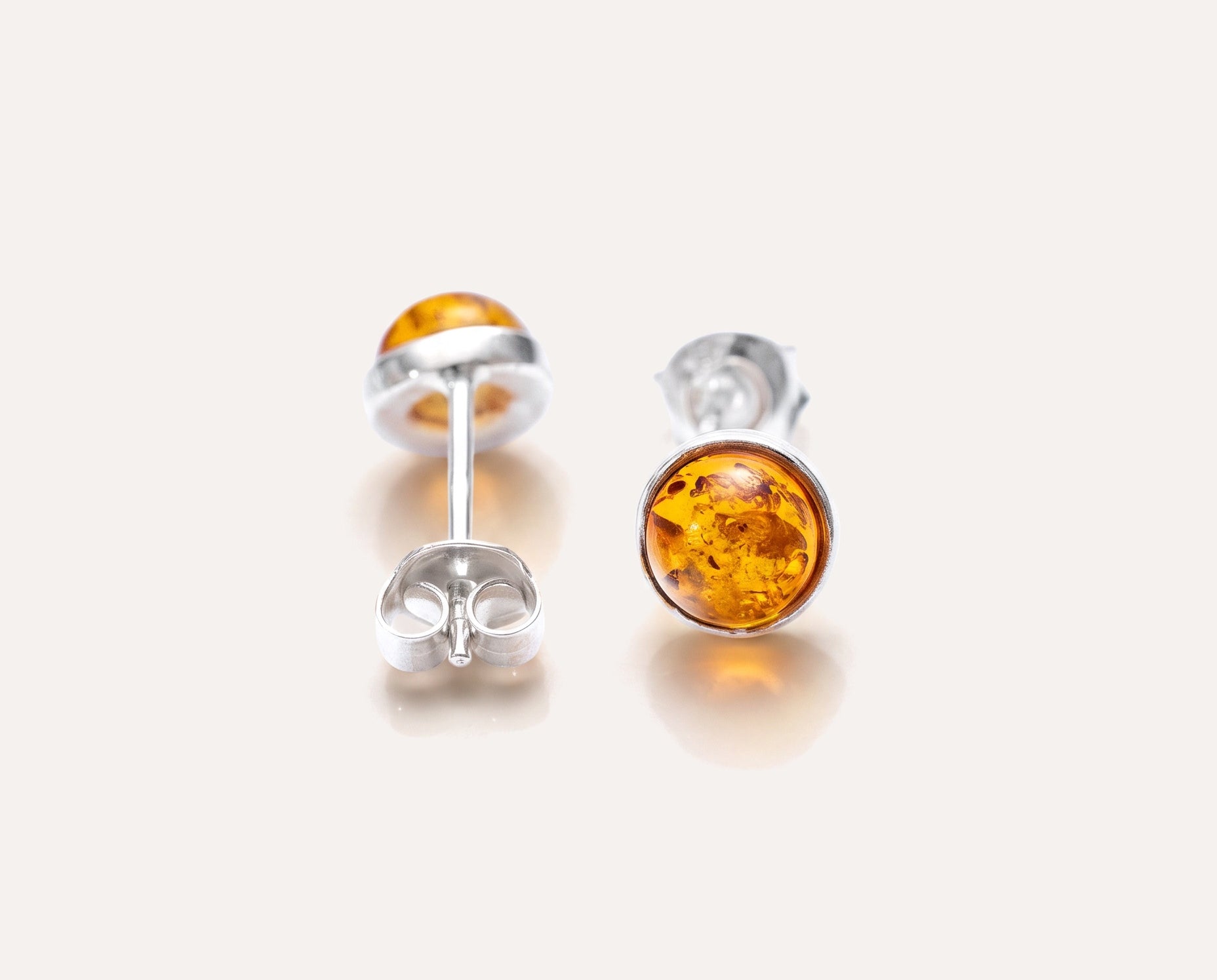ESSENTIALS Mini Amber Stud Earrings — Baltic amber and sterling silver jewellery by Baltic Beauty