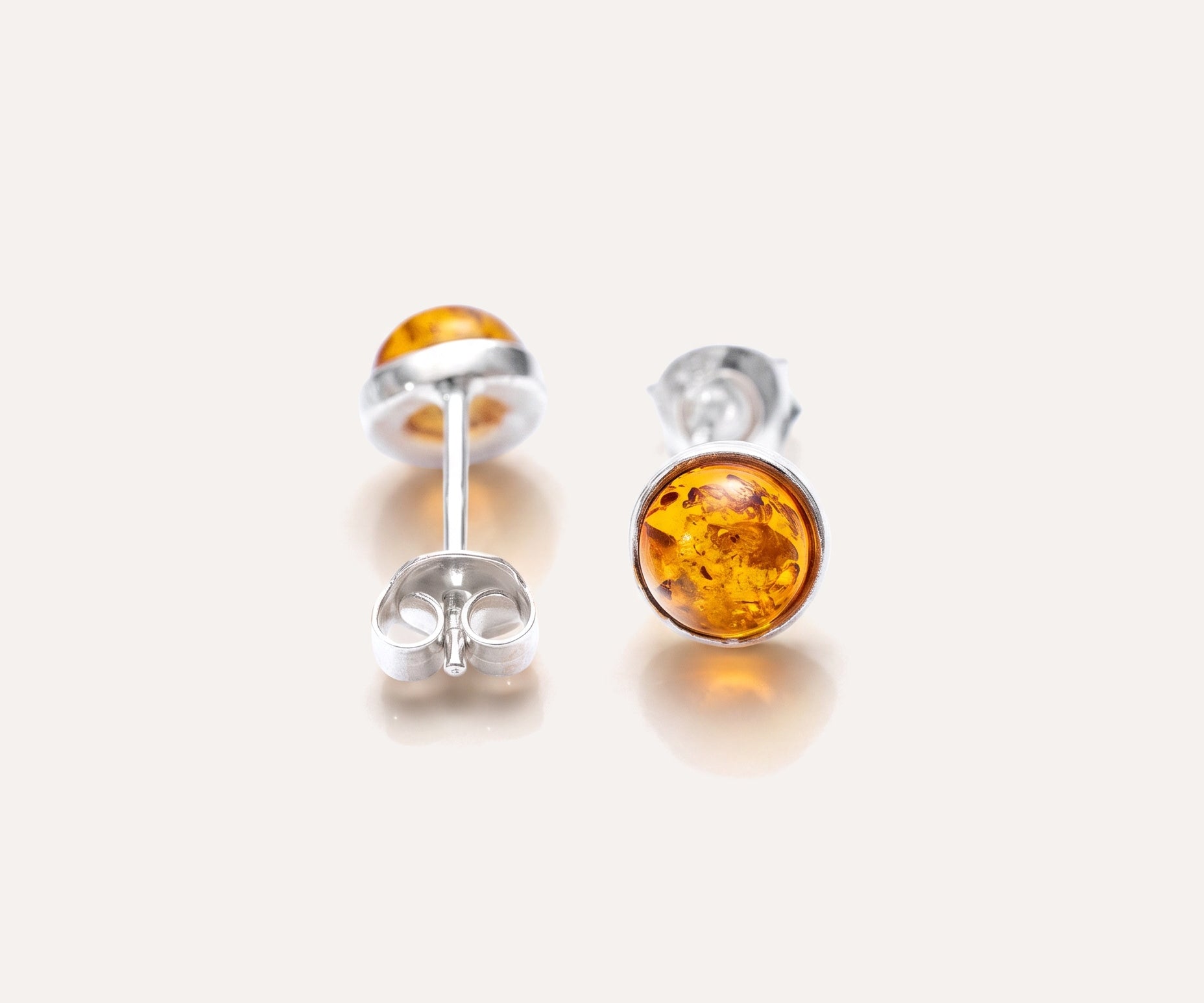 ESSENTIALS Mini Amber Stud Earrings — Baltic amber and sterling silver jewellery by Baltic Beauty