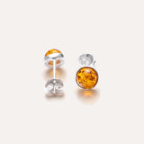 ESSENTIALS Mini Amber Stud Earrings — Baltic amber and sterling silver jewellery by Baltic Beauty
