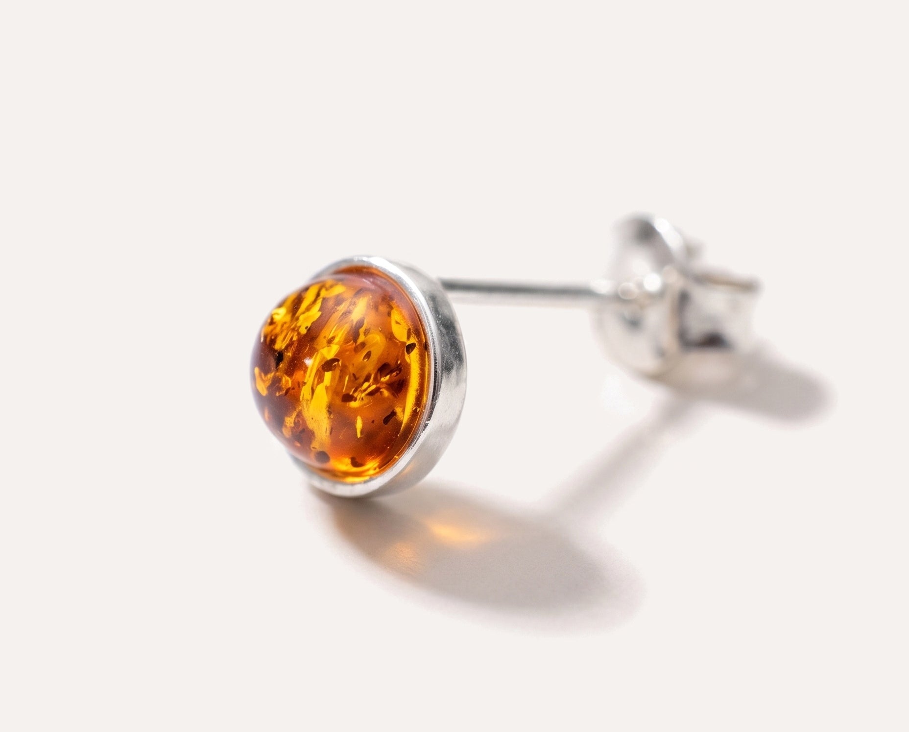 ESSENTIALS Mini Amber Stud Earrings — Baltic amber and sterling silver jewellery by Baltic Beauty