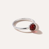 ESSENTIALS Mini Cherry Red Amber Stacking Ring — Baltic amber and sterling silver jewellery by Baltic Beauty