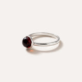 ESSENTIALS Mini Cherry Red Amber Stacking Ring — Baltic amber and sterling silver jewellery by Baltic Beauty