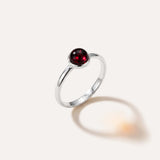 ESSENTIALS Mini Cherry Red Amber Stacking Ring — Baltic amber and sterling silver jewellery by Baltic Beauty