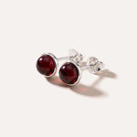 ESSENTIALS Mini Cherry Red Amber Stud Earrings — Baltic amber and sterling silver jewellery by Baltic Beauty