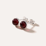 ESSENTIALS Mini Cherry Red Amber Stud Earrings — Baltic amber and sterling silver jewellery by Baltic Beauty