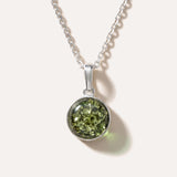 ESSENTIALS Mini Green Amber Pendant — Baltic amber and sterling silver jewellery by Baltic Beauty