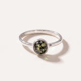 ESSENTIALS Mini Green Amber Stacking Ring — Baltic amber and sterling silver jewellery by Baltic Beauty