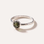 ESSENTIALS Mini Green Amber Stacking Ring — Baltic amber and sterling silver jewellery by Baltic Beauty
