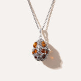 Fabergé Inspired Amber Egg Locket Necklace — Baltic amber and sterling silver jewellery by Baltic Beauty