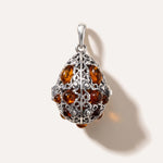 Fabergé Inspired Amber Egg Locket Necklace — Baltic amber and sterling silver jewellery by Baltic Beauty