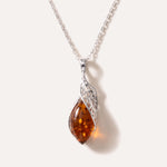 Fancy Top Amber & Silver Pendant — Baltic amber and sterling silver jewellery by Baltic Beauty