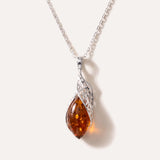 Fancy Top Amber & Silver Pendant — Baltic amber and sterling silver jewellery by Baltic Beauty