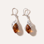 Fancy Top Cognac Amber Earrings — Baltic amber and sterling silver jewellery by Baltic Beauty