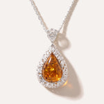 Filigree Frame Amber Teardrop Pendant — Baltic amber and sterling silver jewellery by Baltic Beauty