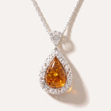 Filigree Frame Amber Teardrop Pendant — Baltic amber and sterling silver jewellery by Baltic Beauty