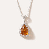 Filigree Frame Amber Teardrop Pendant — Baltic amber and sterling silver jewellery by Baltic Beauty