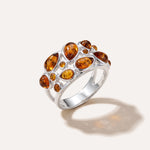Floral Amber Cuff Ring — Baltic amber and sterling silver jewellery by Baltic Beauty