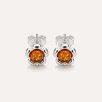 Floral Stud Amber Earrings — Baltic amber and sterling silver jewellery by Baltic Beauty