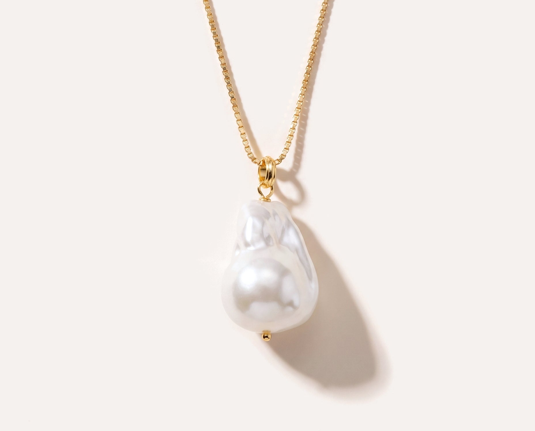 Freshwater Baroque Pearl Necklace — Baltic amber and sterling silver jewellery by Baltic Beauty