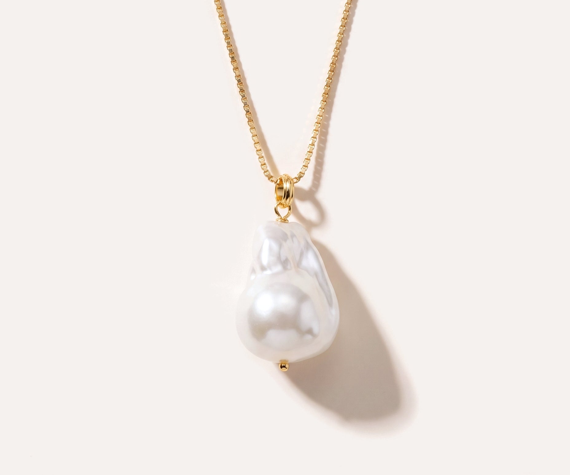 Freshwater Baroque Pearl Necklace — Baltic amber and sterling silver jewellery by Baltic Beauty