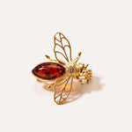 Gold Amber Bee Brooch — Baltic amber and sterling silver jewellery by Baltic Beauty