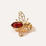 Gold Amber Bee Brooch — Baltic amber and sterling silver jewellery by Baltic Beauty