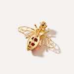 Gold Amber Bee Brooch — Baltic amber and sterling silver jewellery by Baltic Beauty