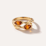 Gold Amber Tulip Ring — Baltic amber and sterling silver jewellery by Baltic Beauty