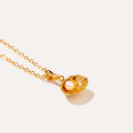 Gold Pearl Sea Shell Necklace — Baltic amber and sterling silver jewellery by Baltic Beauty