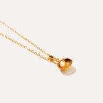 Gold Pearl Sea Shell Necklace — Baltic amber and sterling silver jewellery by Baltic Beauty